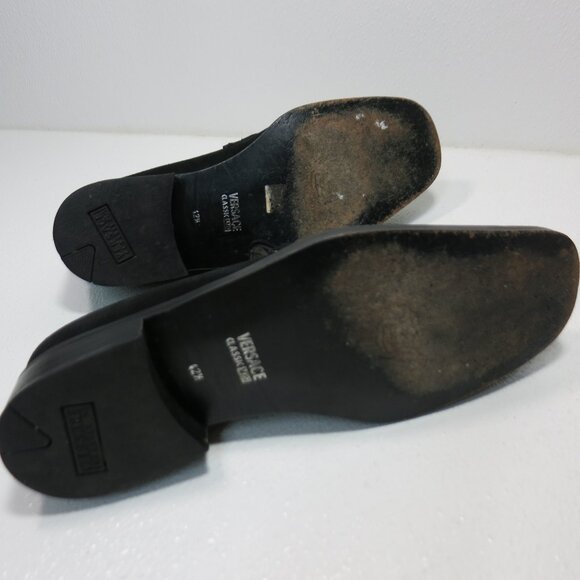 Versace Classic V2 Horse Bit Suede Leather Dress Strap Loafer Men's Shoes 42.5 - Picture 3 of 7
